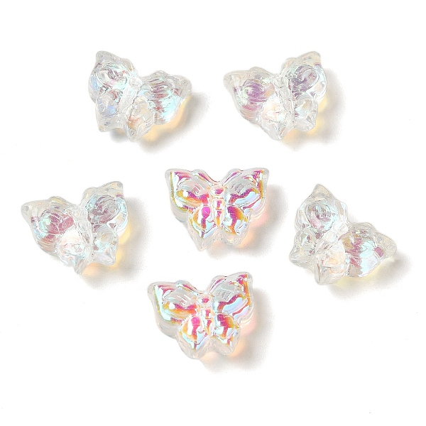 

PandaHall UV Plating Transparent Glass Beads, Butterfly, Clear, 12x15x6mm, Hole: 1mm Glass Butterfly Clear