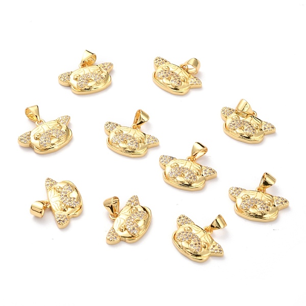 

PandaHall Brass Micro Pave Cubic Zirconia Pendants, Pug Charms, Long-Lasting Plated, Real 18K Gold Plated, 12x18x3mm, Hole: 5x3.3mm..., Clear