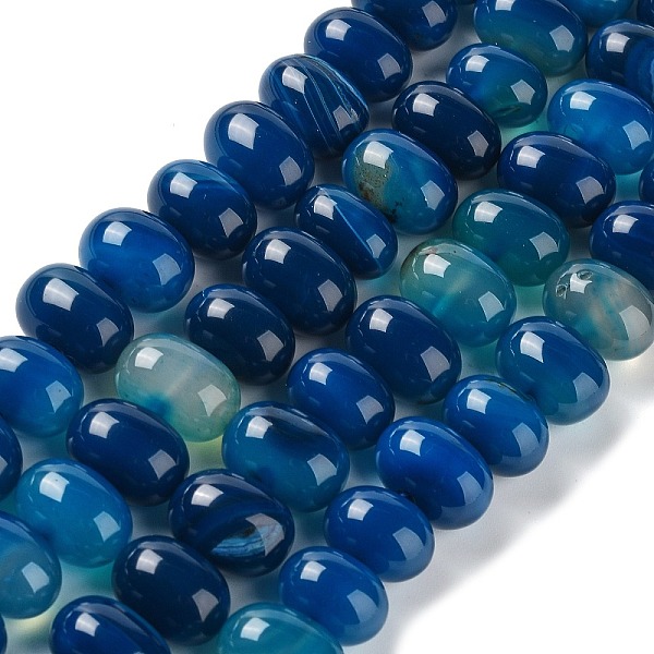 

PandaHall Natural Agate Beads Strands, Dyed & Heated, Egg, Marine Blue, 15~17x11~12mm, Hole: 1.6mm, about 14~15pcs/strand, 6.69~6.89 inch...