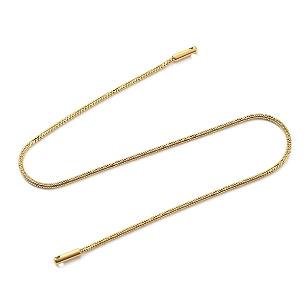 

PandaHall 304 Stainless Steel Round Snake Chain Bracelet Making, with Loops, Real 14K Gold Plated, 8-1/8 inch(20.7cm), Hole: 1mm 304...