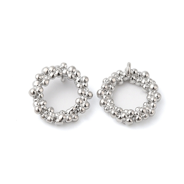 

PandaHall Brass Charms, Ring, Real Platinum Plated, 12x4mm, Hole: 1mm Brass Ring