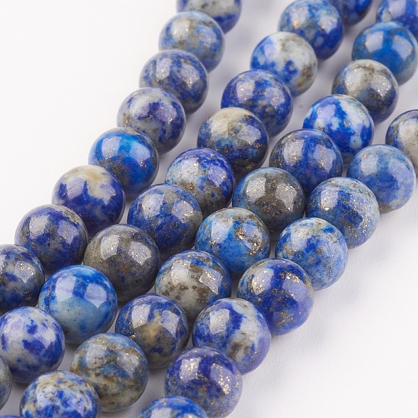 

PandaHall Natural Lapis Lazuli Beads Strands, Round, 8mm, Hole: 1mm, about 48pcs/strand, 15.7 inch(40cm) Lapis Lazuli Round