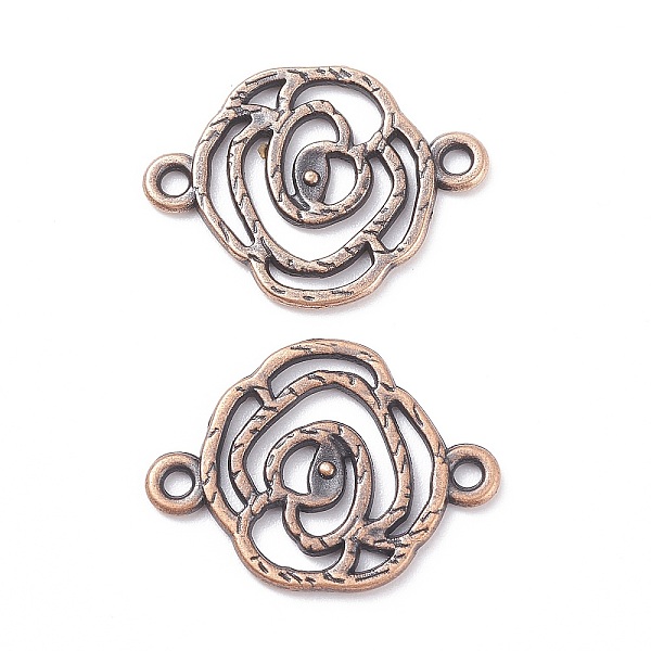 

PandaHall Alloy Links Connectors, Flower, Red Copper, 20x27x1.5mm, Hole: 2mm Alloy Flower