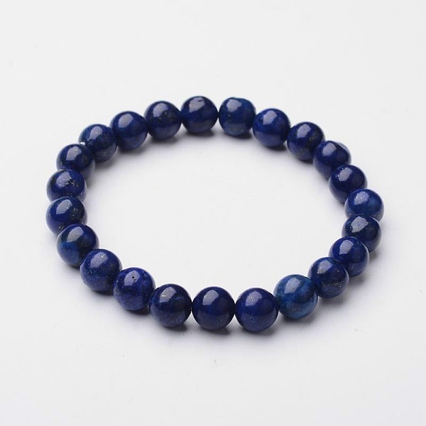 Bracelet Extensible En Lapis-lazuli Naturel