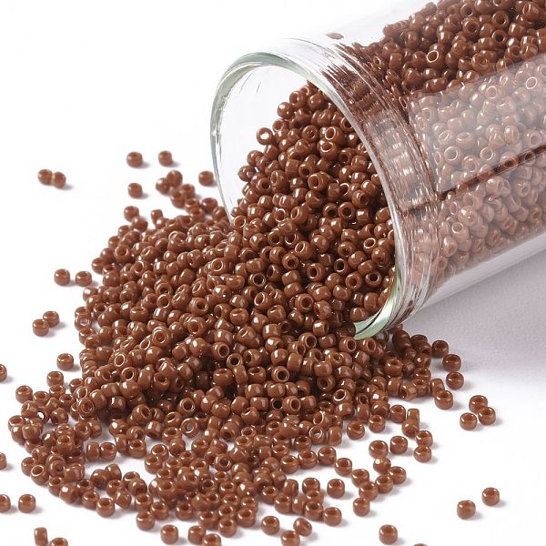 

PandaHall TOHO Round Seed Beads, Japanese Seed Beads, (46L) Opaque Terra Cotta, 15/0, 1.5mm, Hole: 0.7mm, about 3000pcs/bottle, 10g/bottle..., Brown