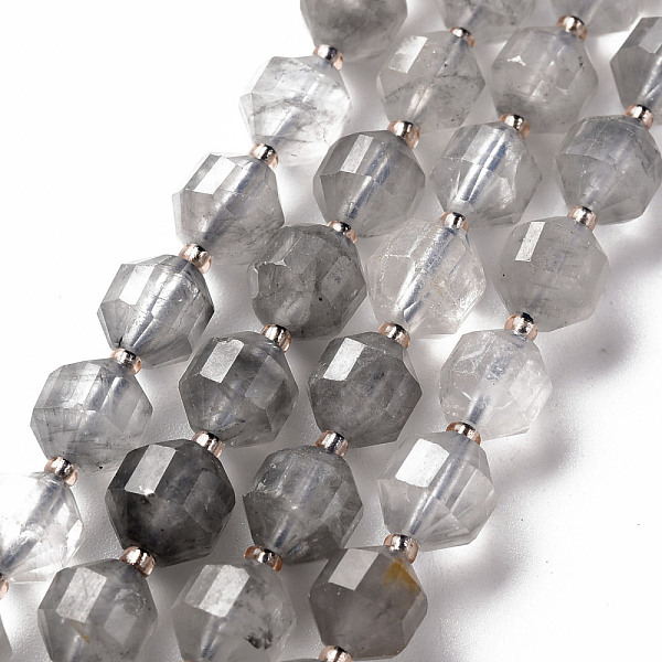 

PandaHall Natural Gray Quartz Beads Strands, Barrel, Faceted, 8x7.5mm, Hole: 1.2mm, about 40~41pcs/strand, 14.96 inch(38cm) Other Quartz...