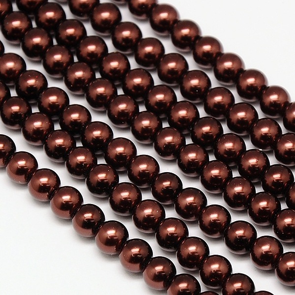 

PandaHall Eco-Friendly Dyed Glass Pearl Round Beads Strands, Grade A, Cotton Cord Threaded, Coconut Brown, 10mm, Hole: 0.7~1.1mm, about...
