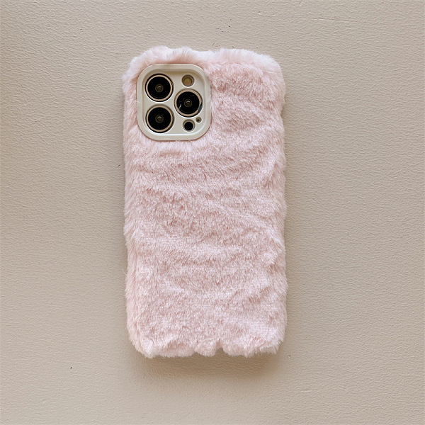 PandaHall Warm Plush Mobile Phone Case for Women Girls, Plastic Winter Camera Protective Covers for iPhone13 Pro, Pearl Pink, 15.4x7.9x1.4cm...