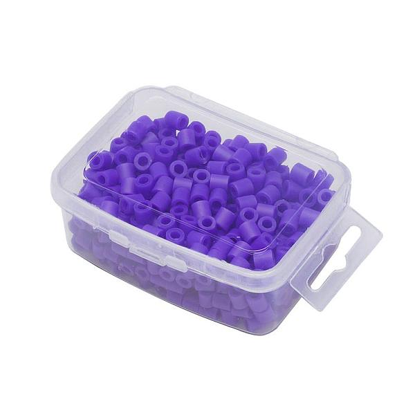 

PandaHall 1 Box 5mm Hama Beads PE DIY Fuse Beads Refills for Kids, Tube, Mauve, 5x5mm, Hole: 3mm, about 500pcs/box Plastic Tube Purple