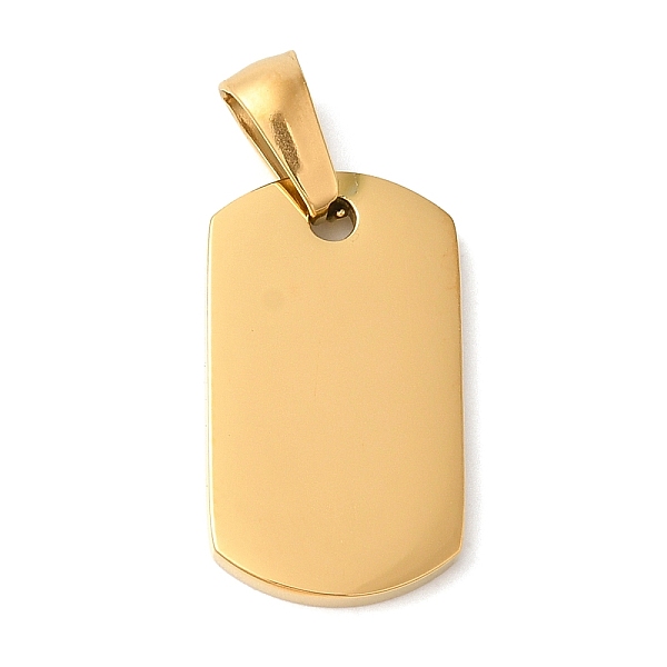 

PandaHall Ion Plating(IP) 304 Stainless Steel Pendants, Rectangle Charm, Golden, 20.5x12x2mm, Hole: 7.5x3.5mm 304 Stainless Steel Rectangle