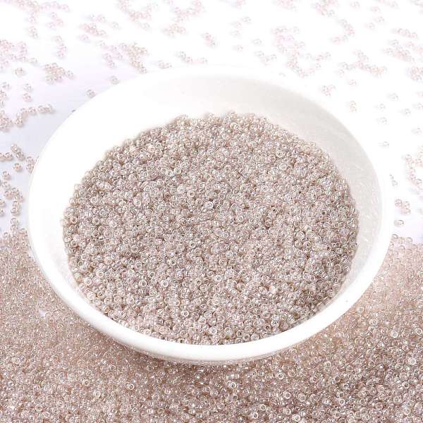 

PandaHall MIYUKI Round Rocailles Beads, Japanese Seed Beads, 15/0, (RR3502) Transparent Tan Luster, 1.5mm, Hole: 0.7mm, about 5555pcs/10g..., Orange