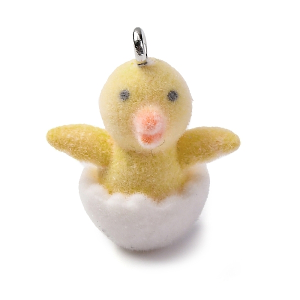 Flocky Resin Pendan… - image