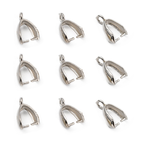 

PandaHall Grade AA Brass Ice Pick Pinch Bails for Pendant Making, Cadmium Free & Nickel Free & Lead Free, Platinum, 14x7x5mm, Hole: 2mm, Pin...