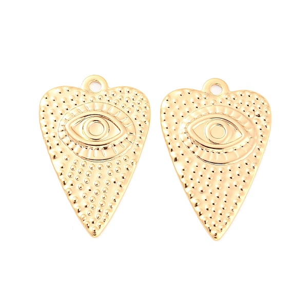 

PandaHall Rack Plating Brass Pendant Cabochon Setting, Heart with Eye Charm, Real 18K Gold Plated, 25x16x1.5mm, Hole: 1.6mm, Tray: 2mm Brass...