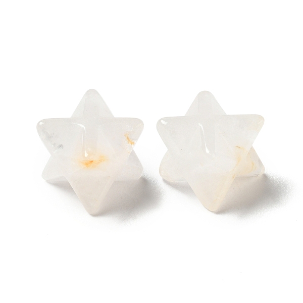 

PandaHall Natural Quartz Crystal Beads, No Hole/Undrilled, Merkaba Star, 12.5~13x12.5~13x12.5~13mm Quartz Crystal Star