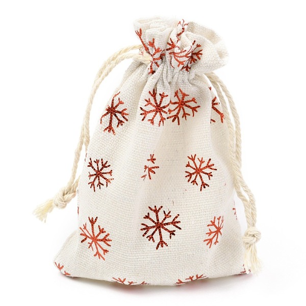 

PandaHall Christmas Theme Cotton Fabric Cloth Bag, Drawstring Bags, for Christmas Party Snack Gift Ornaments, Snowman Pattern, 14x10cm Cloth...
