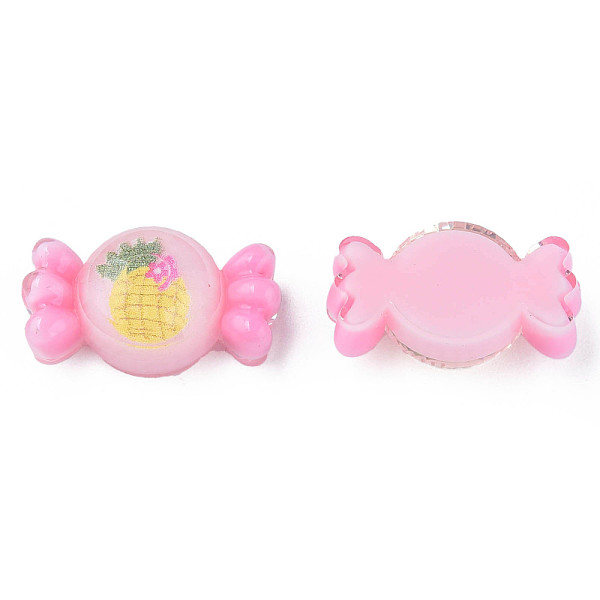 

PandaHall Printed Translucent Epoxy Resin Cabochons, Candy, Pink, 11x19x7.5mm Epoxy Resin Candy Pink
