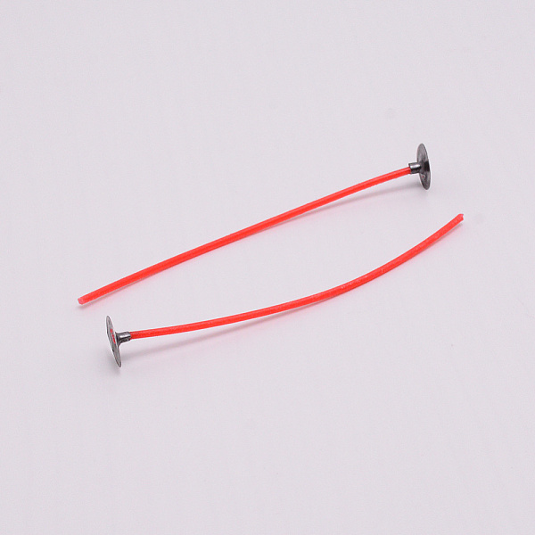 

PandaHall Candle Wick, Red, 100x1.5mm, 12.5mm in Diameter Waxed Cotton Cord Red
