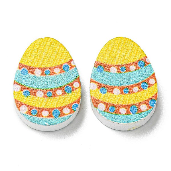 

PandaHall Printed Wood Beads, Easter Theme Beads, Gold, Egg, 19.5x14.5x5.5mm, Hole: 2.5mm Wood Egg Gold