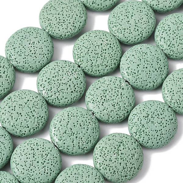 Brins de perles de pierre de lave naturelle