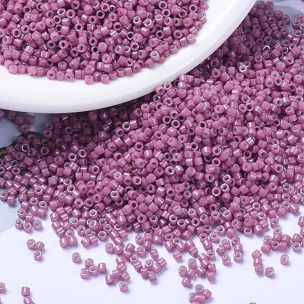 

PandaHall MIYUKI Delica Beads, Cylinder, Japanese Seed Beads, 11/0, (DB1376) Dyed Opaque Antique Rose, 1.3x1.6mm, Hole: 0.8mm, about..., Pink