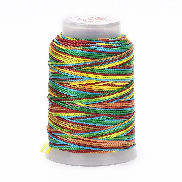 

PandaHall 5 Rolls 12-Ply Segment Dyed Polyester Cords, Milan Cord, Round, Sea Green, 0.4mm, about 71.08 Yards(65m)/Roll Polyester