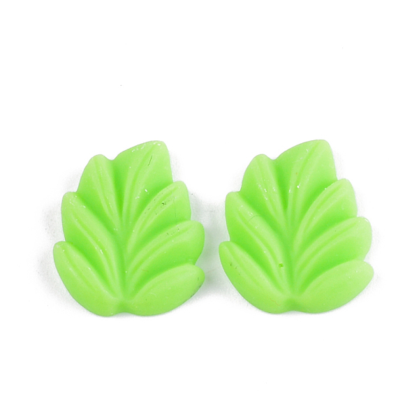 

PandaHall Resin Cabochons, Leaf, Lime, 18x15x3mm Resin Leaf Green