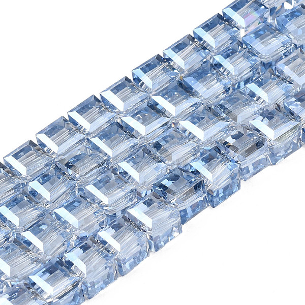 

PandaHall Electroplate Transparent Glass Beads Strands, , Faceted, Cube, Light Steel Blue, 7x7x7mm, Hole: 1.4mm, about 100pcs/strand, 26.77...