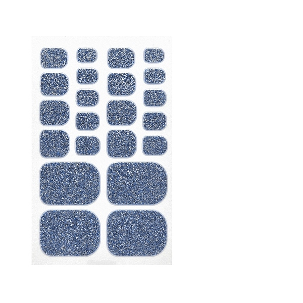 

PandaHall Solid Color Full-Cover Glitter Toenail Wraps, Glitter Powder Self-adhesive Toenail Art Polish Decals, for Woman Girls DIY Toenails...