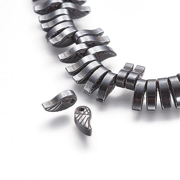 

PandaHall Non-magnetic Synthetic Hematite Beads Strands, Vacuum Plating, Grade A, Wing, Original Color, 8x4x2.5mm, Hole: 1mm, about...
