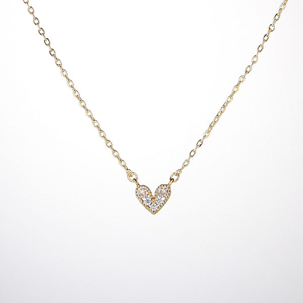 

PandaHall Golden Stainless Steel Heart Pendant Necklace for Women, White, 15.35 inch(39cm) Stainless Steel Heart White