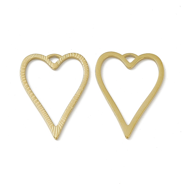 

PandaHall Vacuum Plating 201 Stainless Steel Pendants, Heart Charm, Real 18K Gold Plated, 27.5x20x1mm, Hole: 2.3x3mm 201 Stainless Steel...