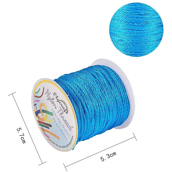 

PandaHall Nylon Thread, Dodger Blue, 1.0mm, about 45m/roll Nylon Blue