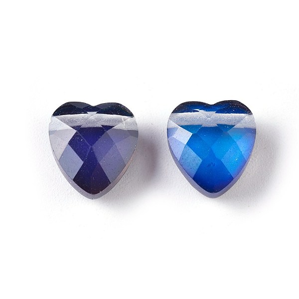 

PandaHall Faceted Glass Beads, Changing Color Mood Beads, Heart, Colorful, 10.8x10x5.7mm, Hole: 1.2mm Glass Heart