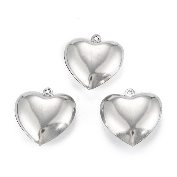 

PandaHall 316 Surgical Stainless Steel Pendants, Heart, Stainless Steel Color, 23x22x8mm, Hole: 1.2mm 316 Surgical Stainless Steel Heart
