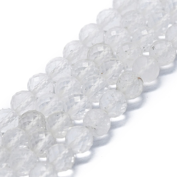 

PandaHall Natural Quartz Crystal Beads Strands, Rock Crystal, Faceted(64 Facets), Round, 6mm, Hole: 0.8mm, about 62~67pcs/strand...