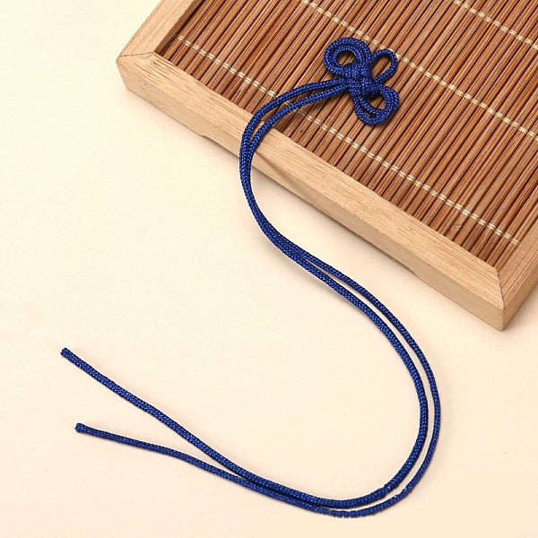 

PandaHall Polyester Chinese Knot Tassel Big Pendants, Prussian Blue, 400mm Polyester Others
