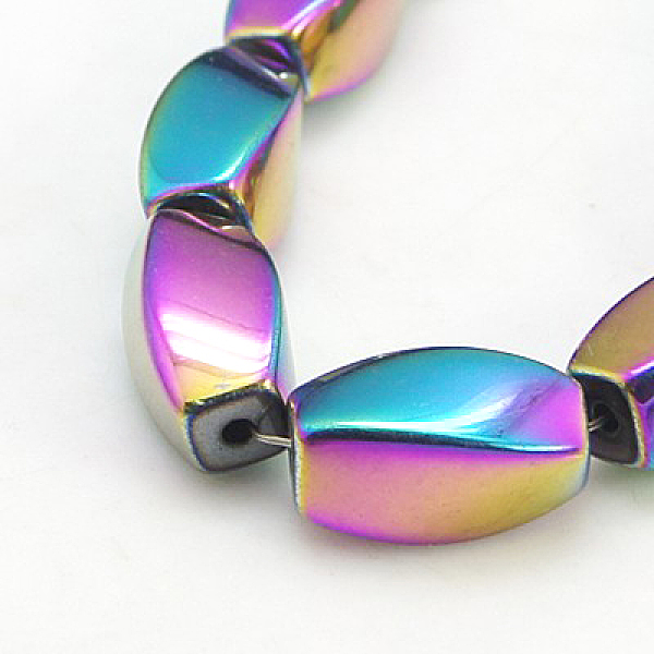 

PandaHall Non-Magnetic Synthetic Hematite Beads Strands, Twist, 12x6mm, Hole: 1mm, about 34pcs/strand, 16 inch Non-magnetic Hematite Twist