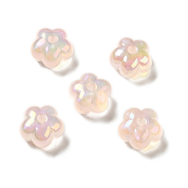 

PandaHall UV Plating Rainbow Iridescent Acrylic Beads, Flower, PeachPuff, 13.7x14x8.5mm, Hole: 2.6mm Acrylic Flower Brown
