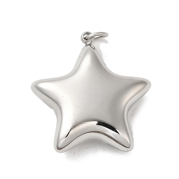 

PandaHall 304 Stainless Steel Pendants, with Jump Ring, Star Charm, Stainless Steel Color, 19x17.5x5.3mm, Hole: 2.7mm 304 Stainless Steel...