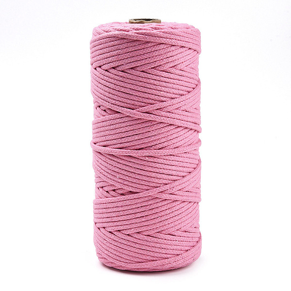 

PandaHall Cotton String Threads, Macrame Cord, Decorative String Threads, for DIY Crafts, Gift Wrapping and Jewelry Making, Hot Pink, 3mm...