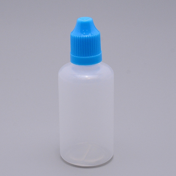

PandaHall Plastic Bottle, Liqiud Bottle, Column, Deep Sky Blue, 93mm, Bottle: 77.5x34mm, Capacity: 50ml Plastic