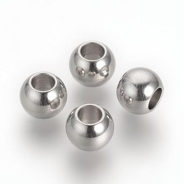 

PandaHall 304 Stainless Steel European Beads, Large Hole Beads, Rondelle, Stainless Steel Color, 8x6mm, Hole: 4mm 304 Stainless Steel...