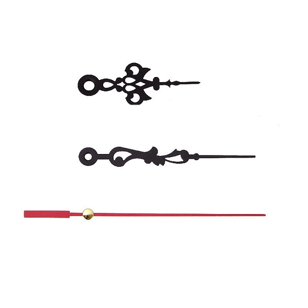 

PandaHall Aluminum Long Shaft Clock Pointer, Clock Hands for Replacement Clock, Red, 60~91mm, 3Pcs/set Aluminum Red