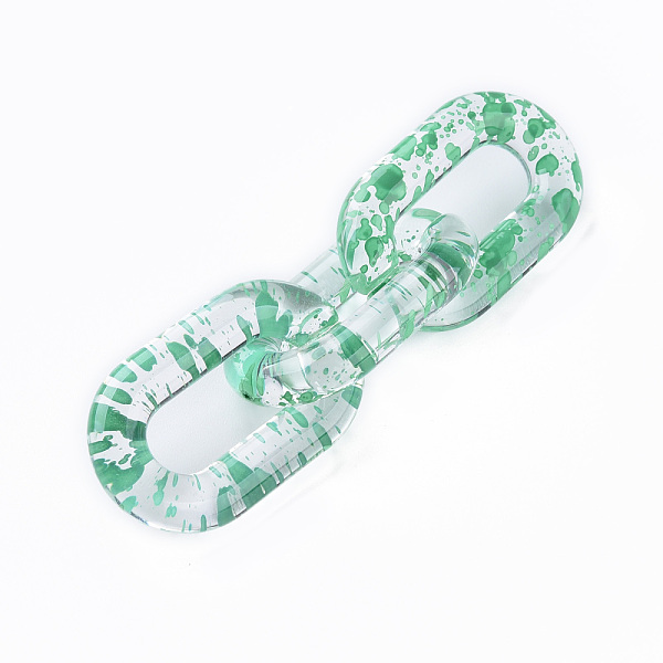 

PandaHall Transparent Acrylic Linking Rings, Quick Link Connectors, for Cable Chains Making, Oval, Medium Sea Green, 31x19.5x5mm, Inner...