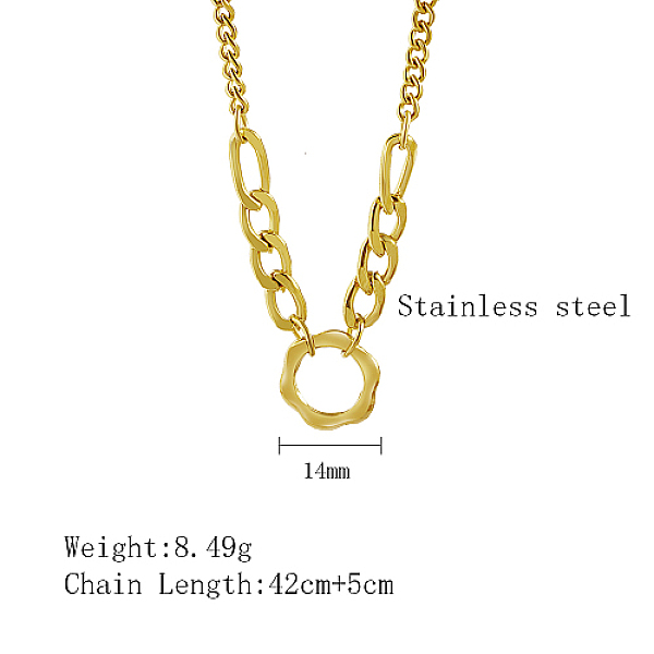 

PandaHall Stainless Steel Pendant Necklaces, Hollow Flower, Real 18K Gold Plated, 16.54 inch(42cm) Stainless Steel Flower