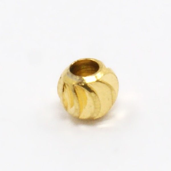

PandaHall Fancy Cut Brass Round Spacer Beads, Golden, 2.5x2.8mm, Hole: 1mm Brass Round