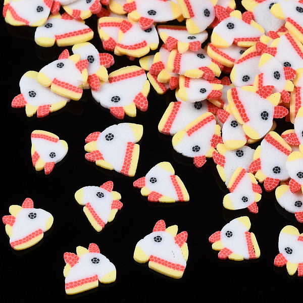 

PandaHall Handmade Polymer Clay Cabochons, Fashion Nail Art Decoration Accessories, Unicorn, Red, 3~6x4~7x0.5mm, about 71400pcs/1000g...
