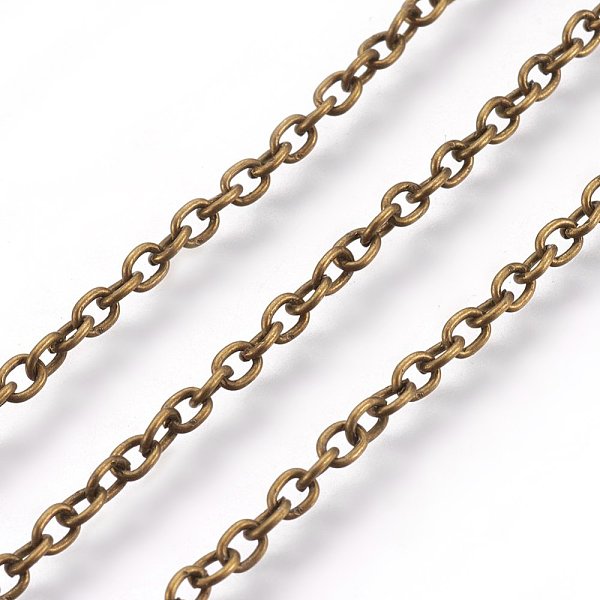 

PandaHall Iron Cable Chains, for DIY Jewelry Making, with Spool, Unwelded, Oval, Lead Free, Antique Bronze, 3x2x0.5mm, about 328.08 Feet...