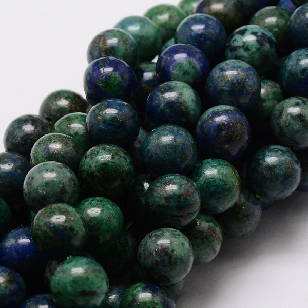 

PandaHall Natural Chrysocolla and Lapis Lazuli Beads Strands, Dyed, Round, 6mm, Hole: 1mm, about 62pcs/strand, 15.7 inch Chrysocolla and...